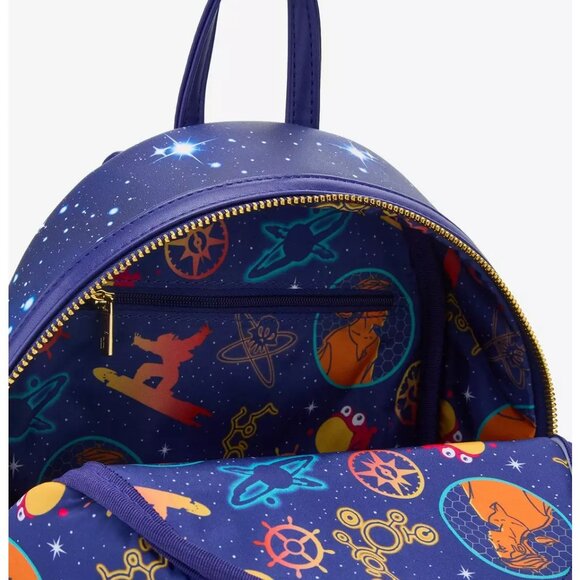 Loungefly Disney Treasure Planet Mini Backpack RLS Legacy Characters Bag New - Picture 4 of 4